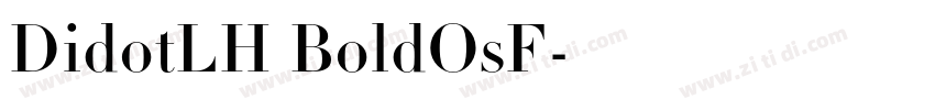 DidotLH BoldOsF字体转换